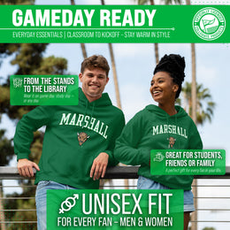 Marshall Thundering Herd Adult Arch & Logo Soft Style Gameday Hooded Sweatshirt - Green