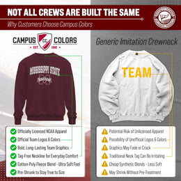 Mississippi State Bulldogs Adult Arch & Logo Soft Style Gameday Crewneck Sweatshirt - Team Color