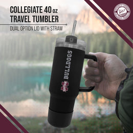 Mississippi State Bulldogs College & University 40 oz Travel Tumbler With Handle - Black