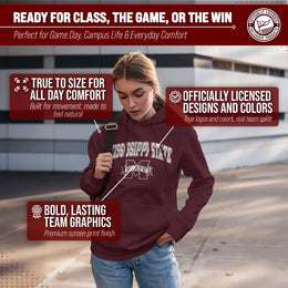 Mississippi State Bulldogs Adult Arch & Logo Soft Style Gameday Hooded Sweatshirt - Team Color