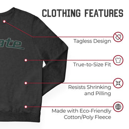 Michigan State Spartans NCAA Adult Charcoal Crewneck Fleece Sweatshirt - Charcoal