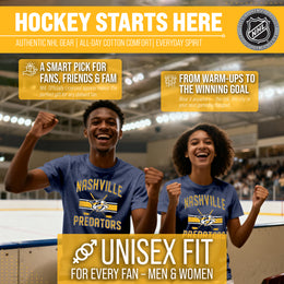 Nashville Predators NHL Adult Faceoff Tag-Less T-Shirt - Navy