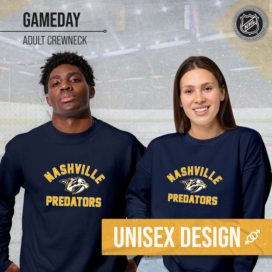 Nashville Predators Adult NHL Gameday Crewneck Sweatshirt - Navy