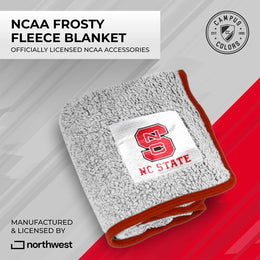 NC State Wolfpack NCAA Silk Sherpa College Throw Blanket - Red