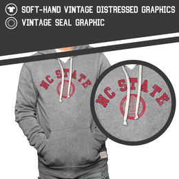 NC State Wolfpack College Gray University Seal Hooded Sweatshirt - Gray