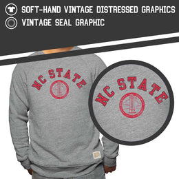 NC State Wolfpack College Gray University Seal Crewneck Sweatshirt - Gray