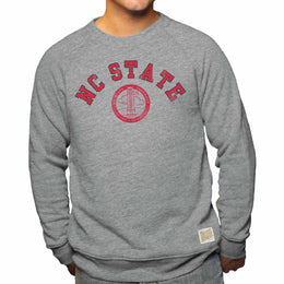 NC State Wolfpack College Gray University Seal Crewneck Sweatshirt - Gray