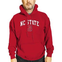 NC State Wolfpack Adult Arch & Logo Soft Style Gameday Hooded Sweatshirt - Red