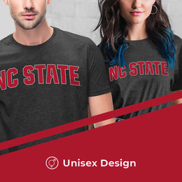 NC State Wolfpack Campus Colors NCAA Adult Cotton Blend Charcoal Tagless T-Shirt - Charcoal