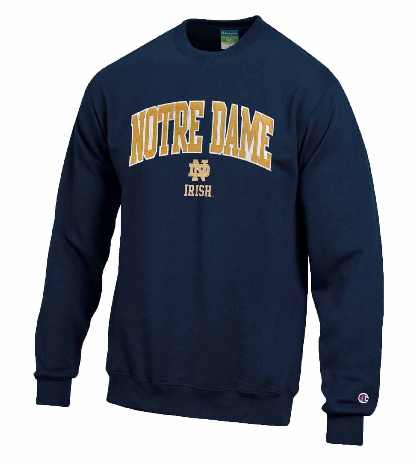 Notre Dame Fighting Irish Adult Tackle Twill Crewneck - Navy