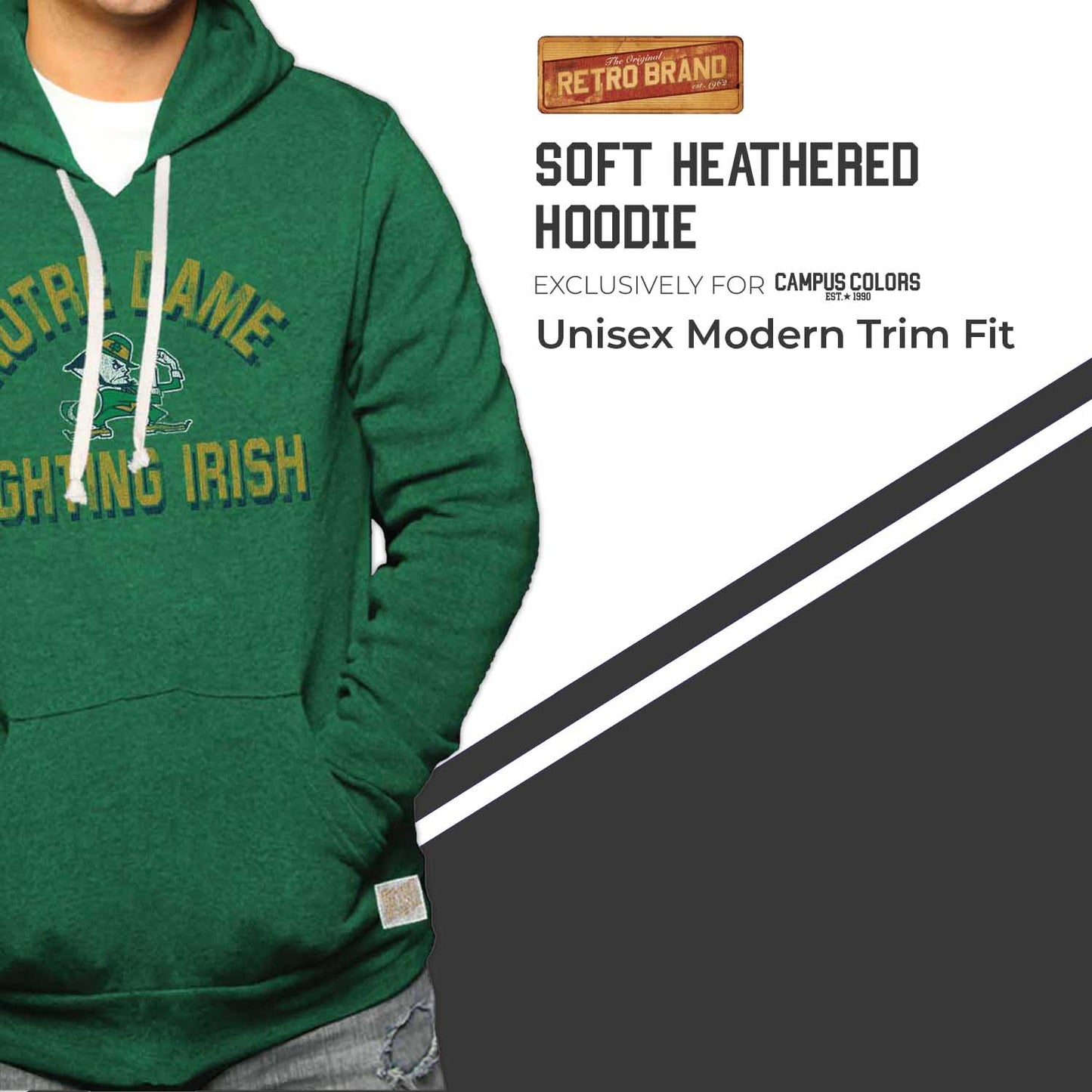 Notre Dame Fighting Irish Adult University Hoodie - Green