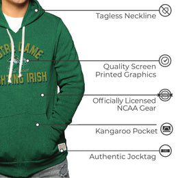 Notre Dame Fighting Irish Adult University Hoodie - Green
