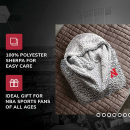 Nebraska Cornhuskers NCAA Adult Plush Hooded Robe with Pockets - Gray