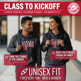 Nebraska Cornhuskers NCAA Adult Unisex Starting Fresh Heathered Hooded Fleece Sweatshirt - Black Heather