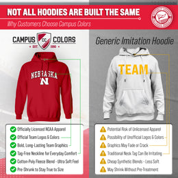 Nebraska Cornhuskers Adult Arch & Logo Soft Style Gameday Hooded Sweatshirt - Red