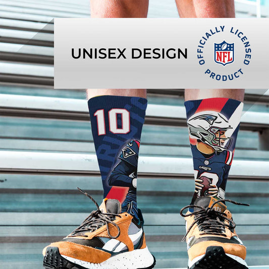 New England Patriots NFL Adult Player Stripe Sock - Navy