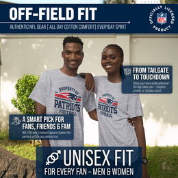 New England Patriots NFL Adult Property Of T-Shirt - Sport Gray