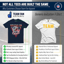 New England Patriots NFL Adult Retro Triangle Unisex T-Shirt - Navy