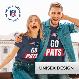 New England Patriots NFL Adult Team Slogan Unisex T-Shirt - Navy