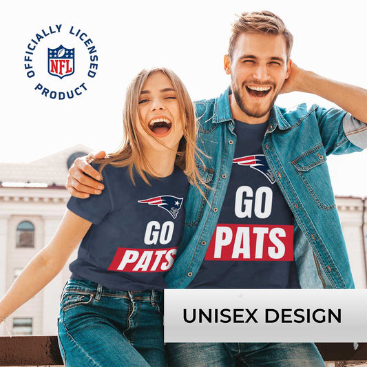 New England Patriots NFL Adult Team Slogan Unisex T-Shirt - Navy