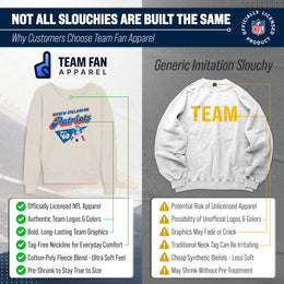 New England Patriots NFL Womens Vintage Charm Slouchy Crewneck - Birch
