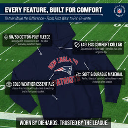 New England Patriots NFL Adult Gameday Hooded Sweatshirt - Navy