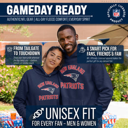New England Patriots NFL Adult Gameday Hooded Sweatshirt - Navy