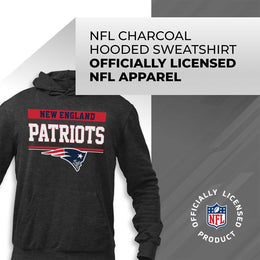 New England Patriots NFL Adult Gameday Charcoal Hooded Sweatshirt - Charcoal