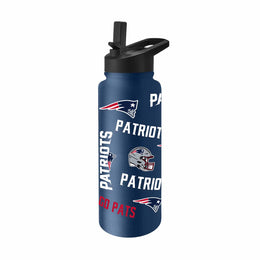 New England Patriots NFL 34Oz Native Quencher Water Bottle - Navy
