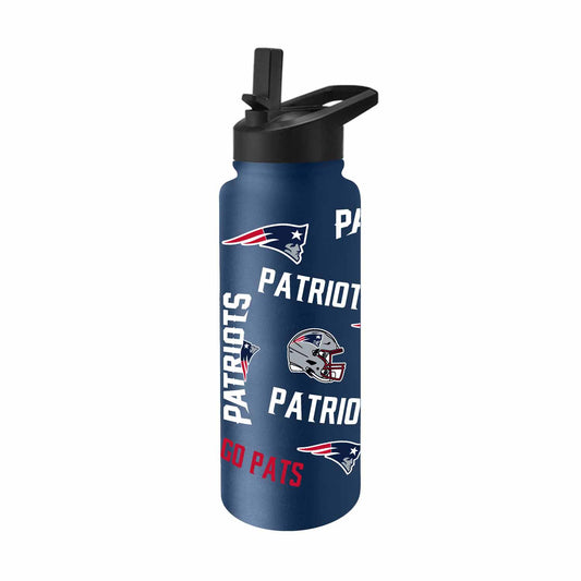 New England Patriots NFL 34Oz Native Quencher Water Bottle - Navy