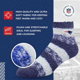 New England Patriots NFL Cozy Soft Slipper Socks - Navy
