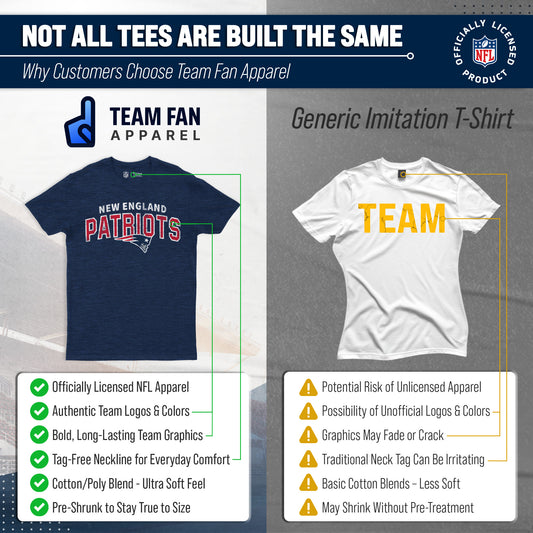 New England Patriots NFL Starting Fresh Short Sleeve Heather T-Shirt - Navy