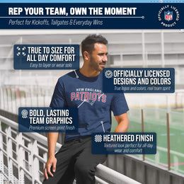 New England Patriots NFL Starting Fresh Short Sleeve Heather T-Shirt - Navy
