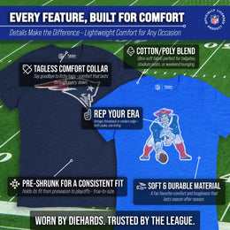 New England Patriots NFL Modern Throwback T-shirt - Royal
