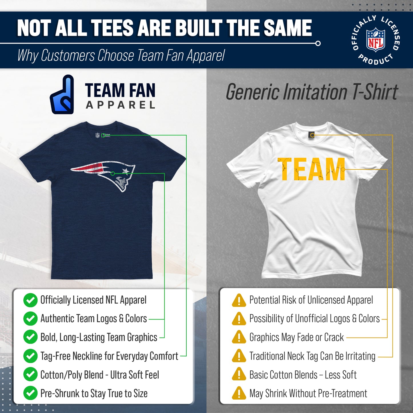 New England Patriots NFL Modern Throwback T-shirt - Navy