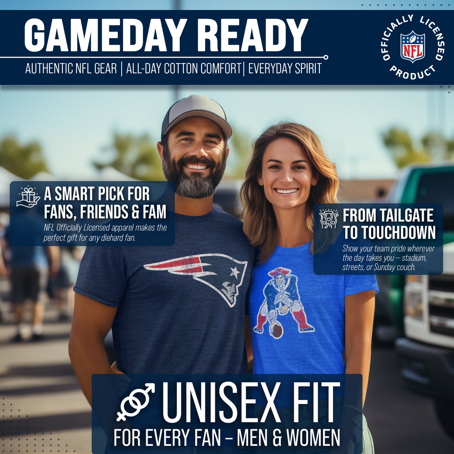 New England Patriots NFL Modern Throwback T-shirt - Navy