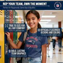 New England Patriots NFL Youth Gameday Football T-Shirt - Navy