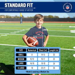 New England Patriots NFL Youth Gameday Football T-Shirt - Navy