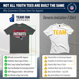 New England Patriots NFL Youth Short Sleeve Charcoal T Shirt - Charcoal