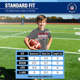 New England Patriots NFL Youth Short Sleeve Charcoal T Shirt - Charcoal