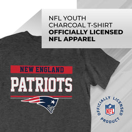 New England Patriots NFL Youth Short Sleeve Charcoal T Shirt - Charcoal