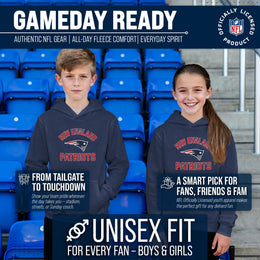 New England Patriots NFL Youth Gameday Hooded Sweatshirt - Navy