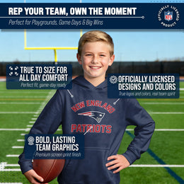 New England Patriots NFL Youth Gameday Hooded Sweatshirt - Navy