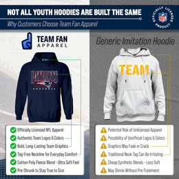 New England Patriots NFL Youth Overtime Blueprint Football Fleece Hooded Sweatshirt - Navy