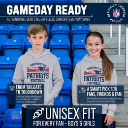 New England Patriots NFL Youth Property Of Hooded Sweatshirt - Sport Gray