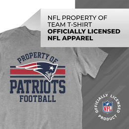 New England Patriots NFL Adult Property Of T-Shirt - Sport Gray