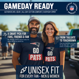 New England Patriots NFL Adult Team Slogan Unisex T-Shirt - Navy