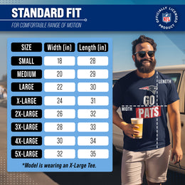 New England Patriots NFL Adult Team Slogan Unisex T-Shirt - Navy