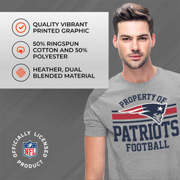 New England Patriots NFL Adult Property Of T-Shirt - Sport Gray