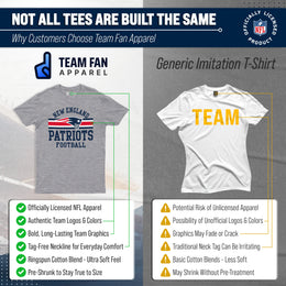 New England Patriots NFL Adult Short Sleeve Team Stripe Tee - Sport Gray